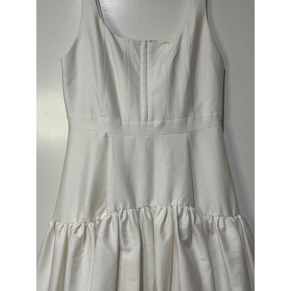 Alice + Olivia Diana Sleeveless Structured Midi Dress Off White 14 NWT Wedding - Picture 6 of 16